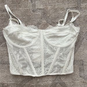 white corset top